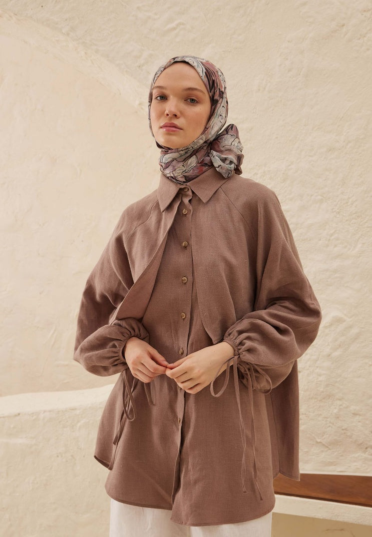 LINDA PATTERN RAMI HIJAB DRIED ROSE