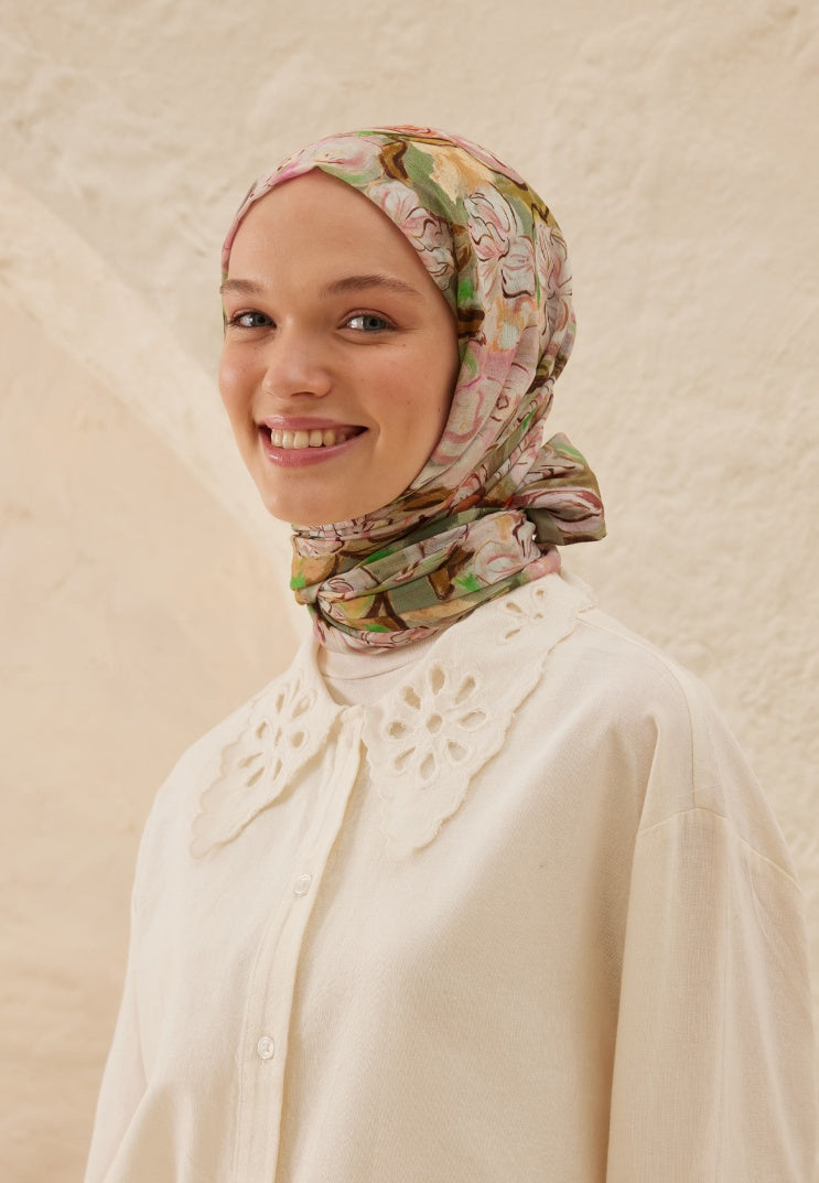 LINDA PATTERN RAMI HIJAB ROSE PINK