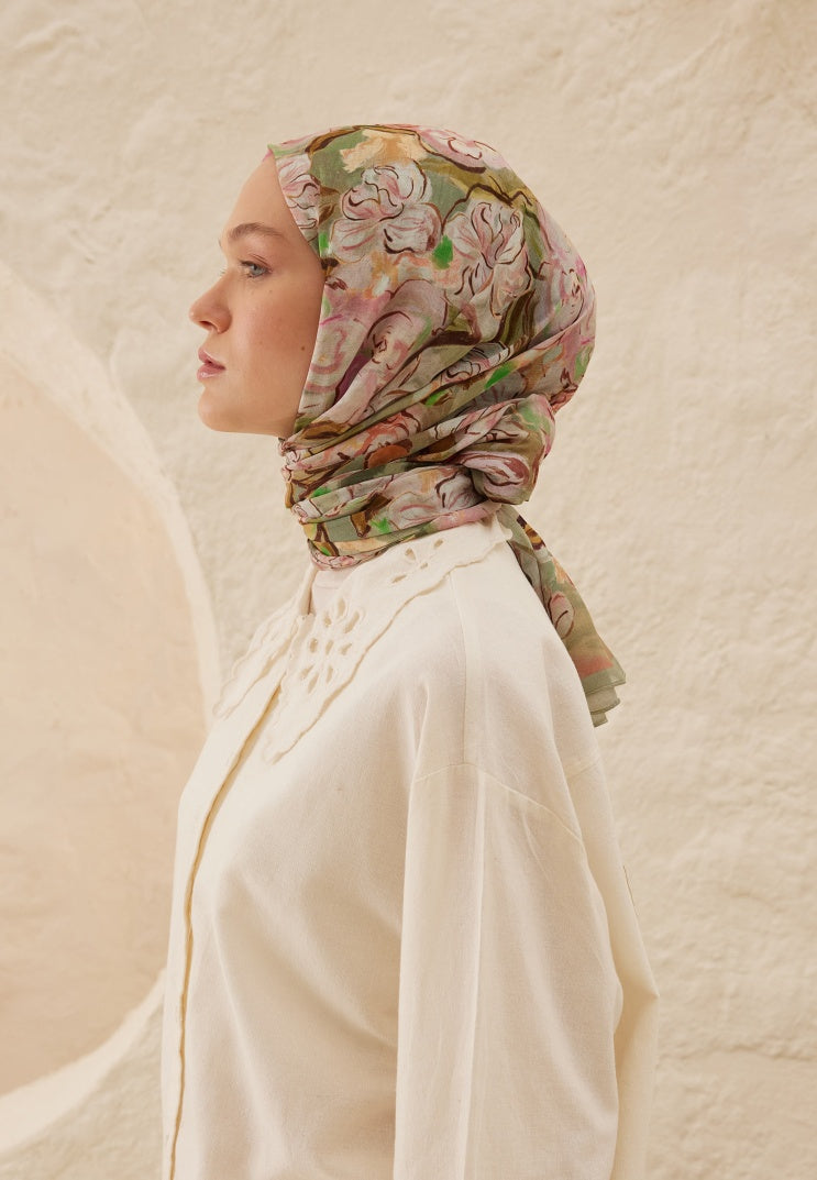 LINDA PATTERN RAMI HIJAB ROSE PINK