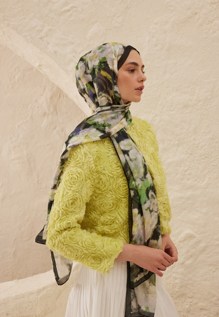 DORA PATTERN RAMI HIJAB GREEN