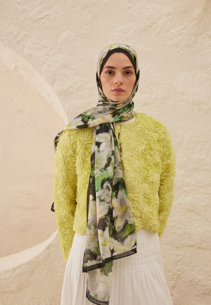 DORA PATTERN RAMI HIJAB GREEN