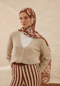 PETUNIA PATTERN RAMI HIJAB CINNAMON BAR