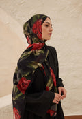 SUMMER ROSE PATTERNED RAMI HIJAB RED