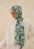 PETUNIA PATTERN RAMI HIJAB EMERALD