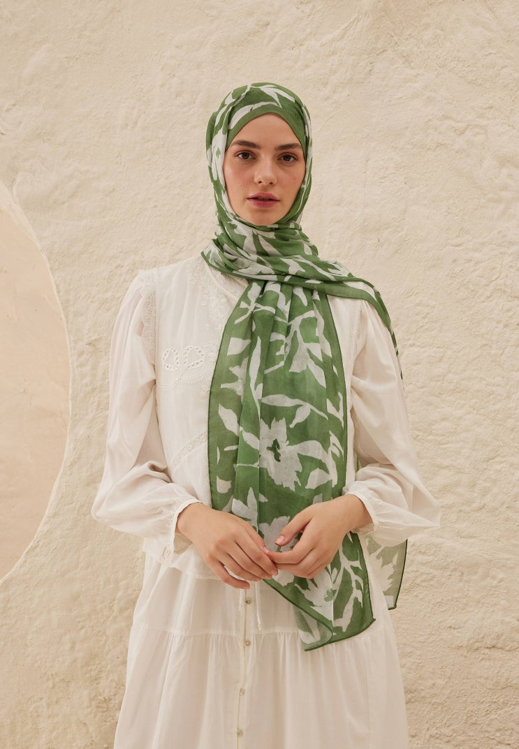 PETUNIA PATTERN RAMI HIJAB LEAF