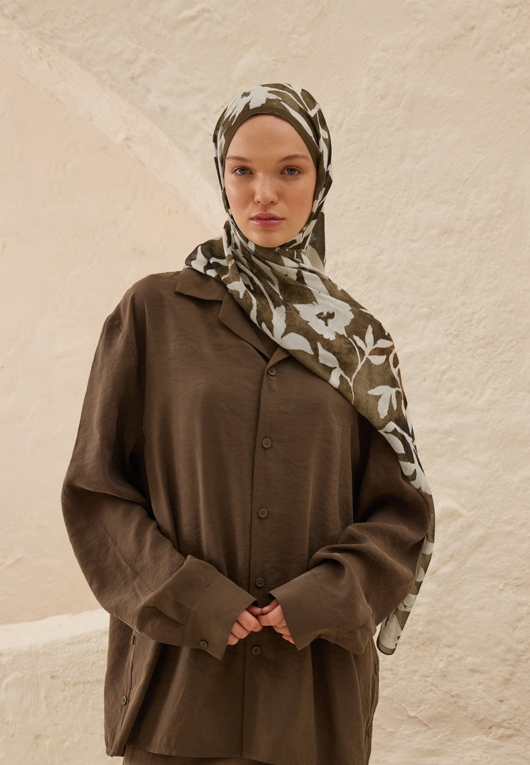 PETUNIA PATTERN RAMI HIJAB SOIL