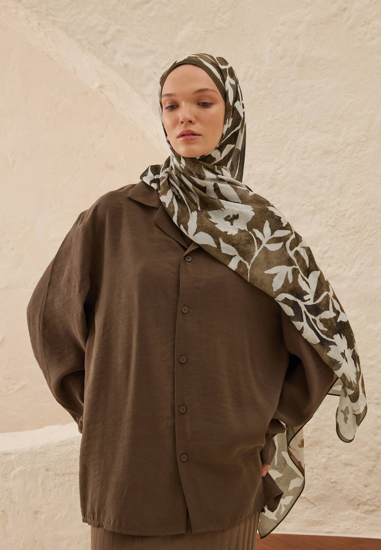 PETUNIA PATTERN RAMI HIJAB SOIL
