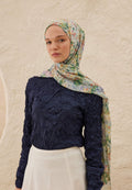 TINY BOUQUET PATTERN RAMI HIJAB SKY BLUE