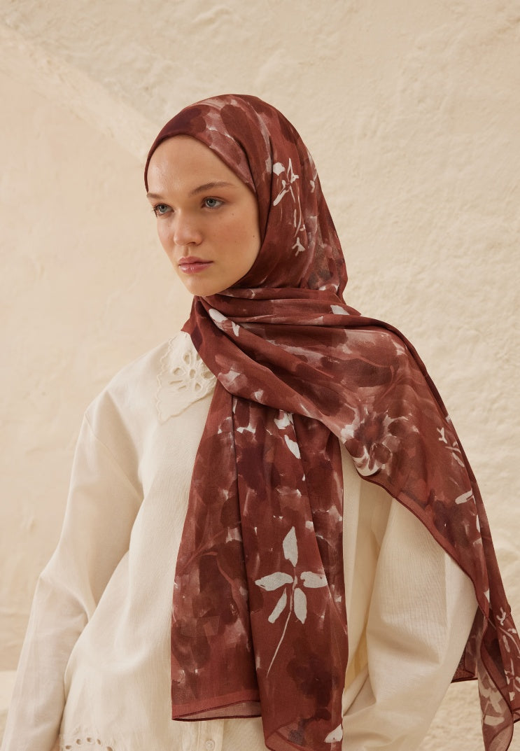 LIZZY PATTERN RAMI HIJAB TREE BARK