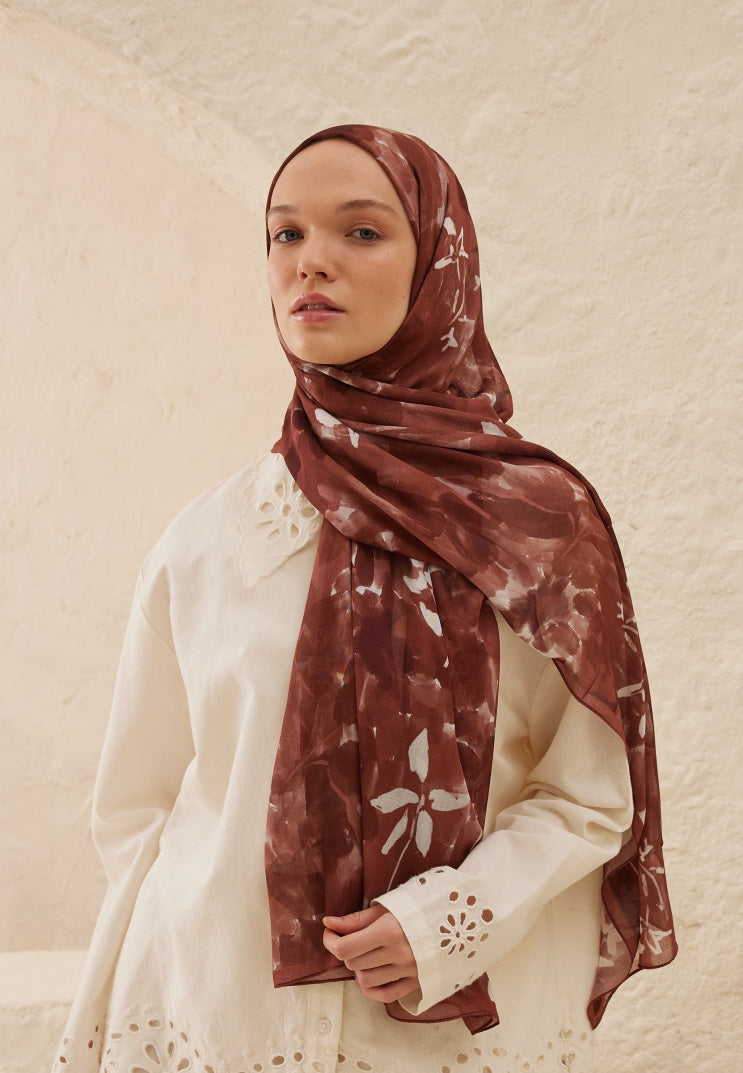 LIZZY PATTERN RAMI HIJAB TREE BARK