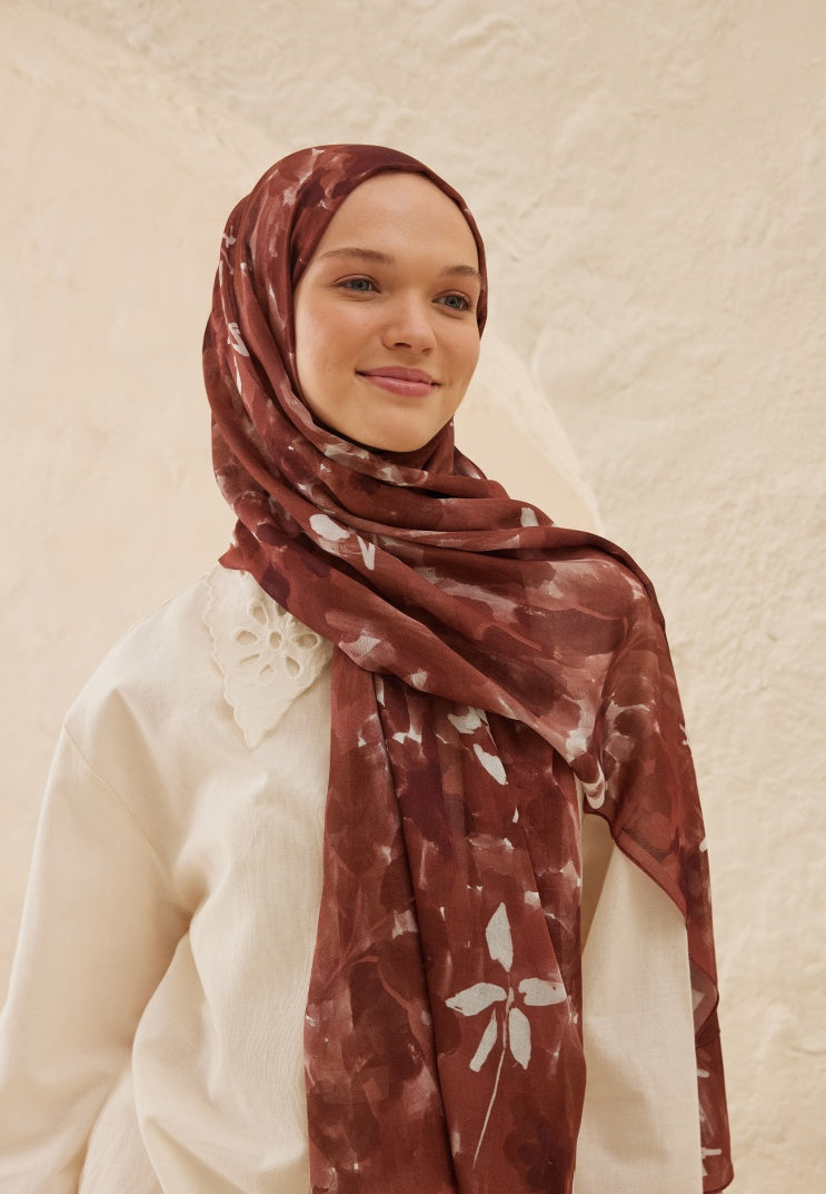 LIZZY PATTERN RAMI HIJAB TREE BARK