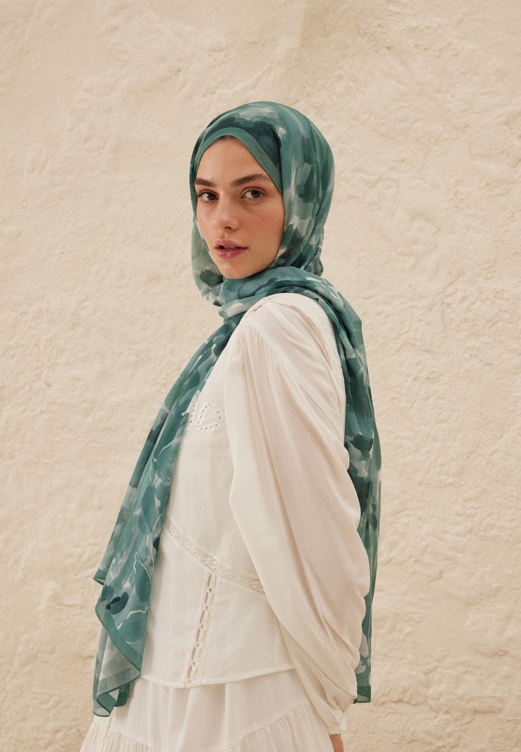 LIZZY PATTERN RAMI HIJAB OCEAN