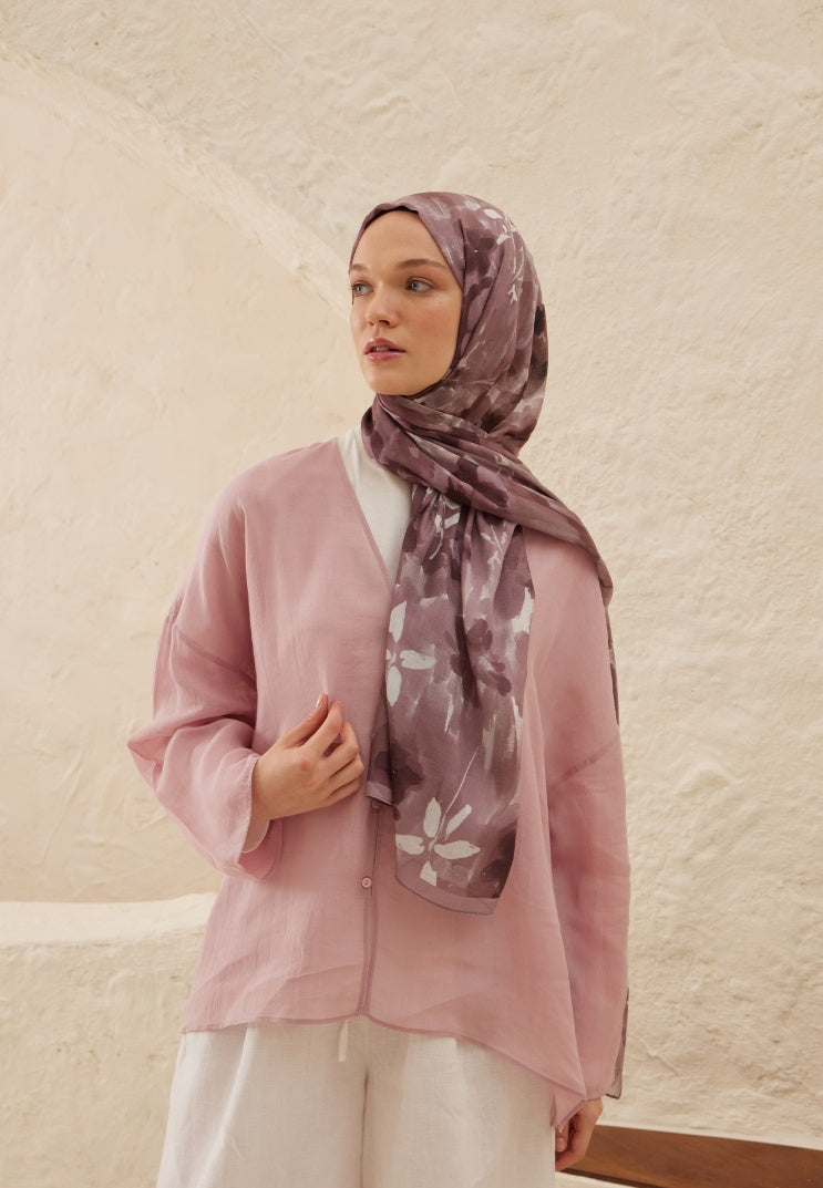 LIZZY PATTERN RAMI HIJAB DRY ROSE