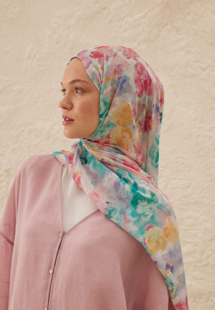 FIONA PATTERNED RAMI HIJAB PINK