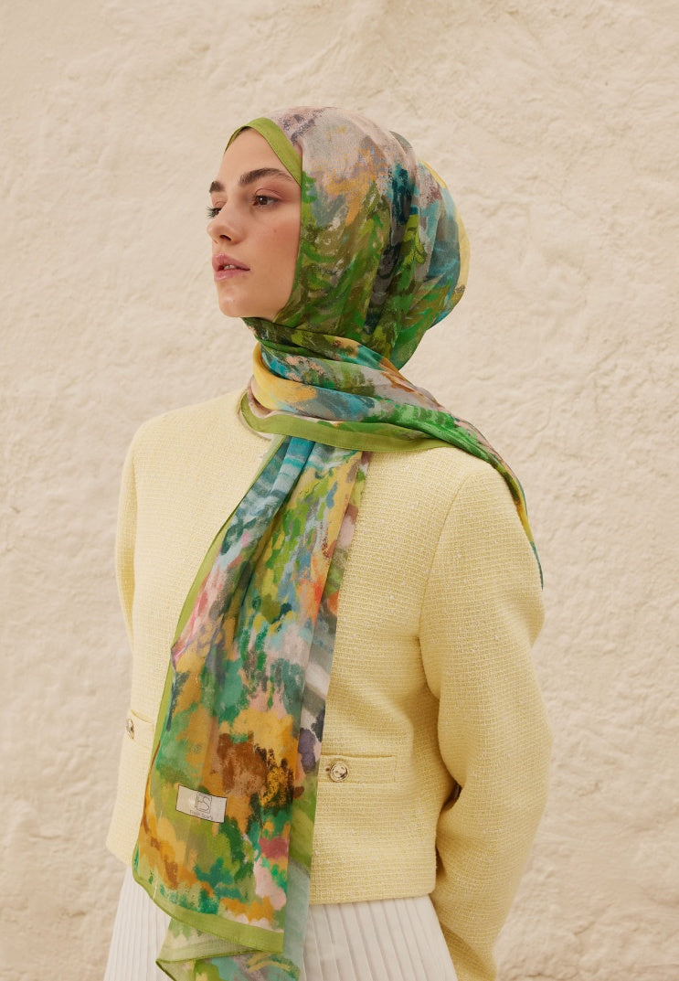 ESTHER PATTERN RAMI HIJAB GREEN