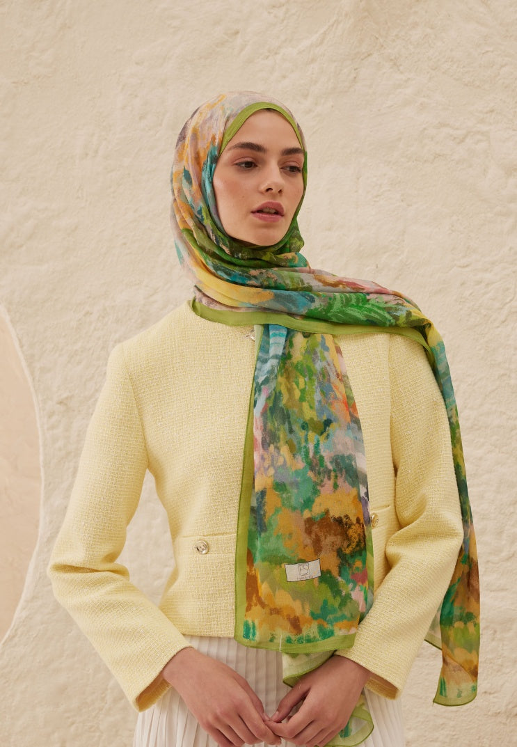 ESTHER PATTERN RAMI HIJAB GREEN