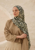 LEOPARD PATTERN RAMI HIJAB SOFT GREEN
