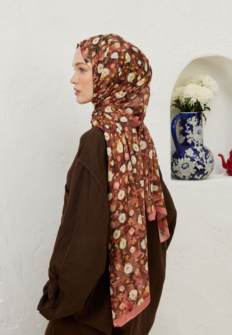 AGNES PATTERN RAMI HIJAB DUSTY ROSE