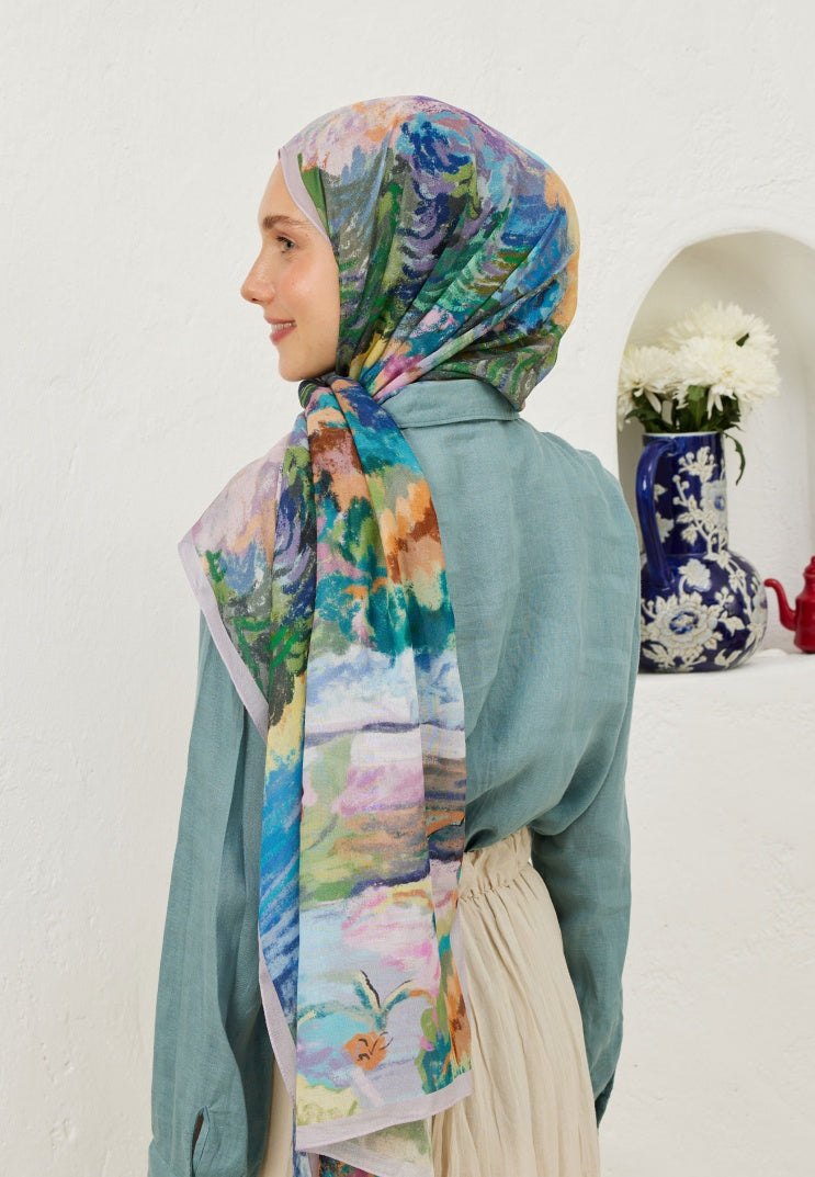 ESTHER PATTERN RAMI HIJAB LAVENDER