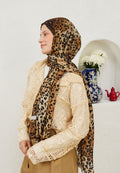 LEOPARD PATTERN RAMI HIJAB CAMEL