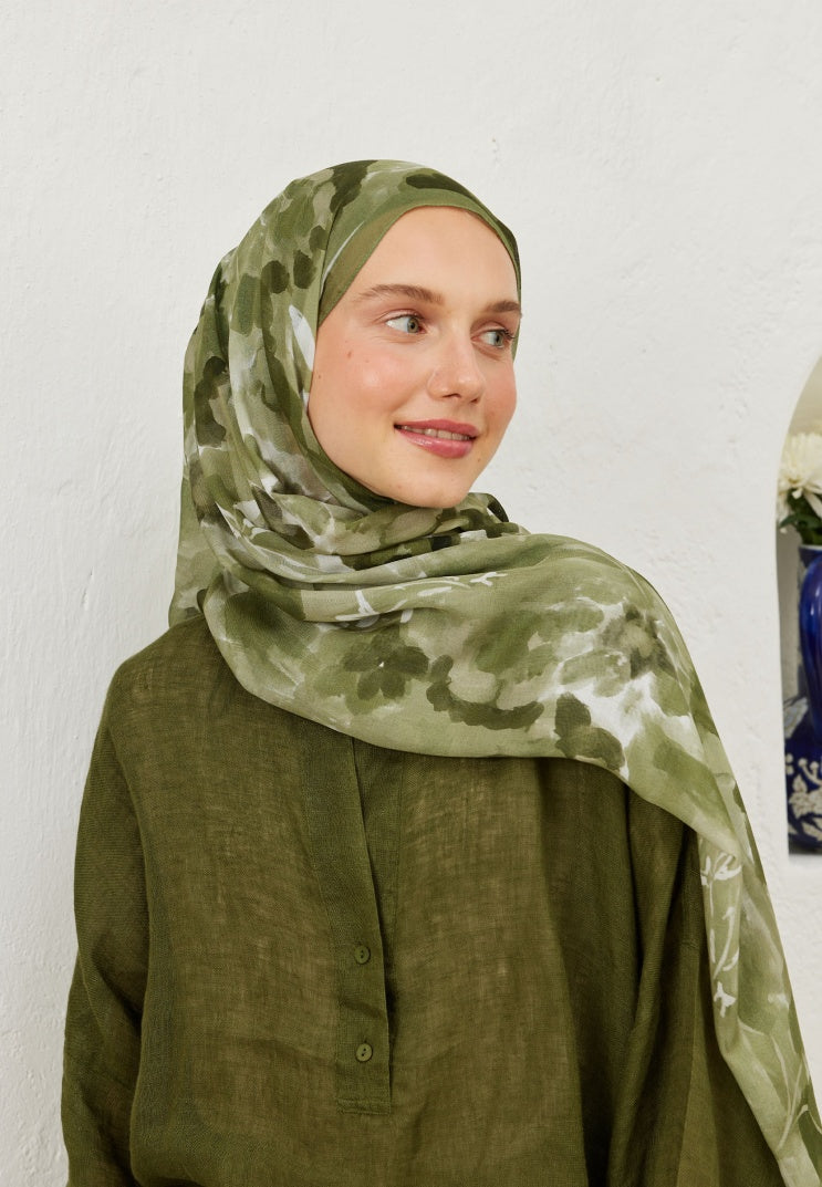 LIZZY PATTERN RAMI HIJAB KHAKI