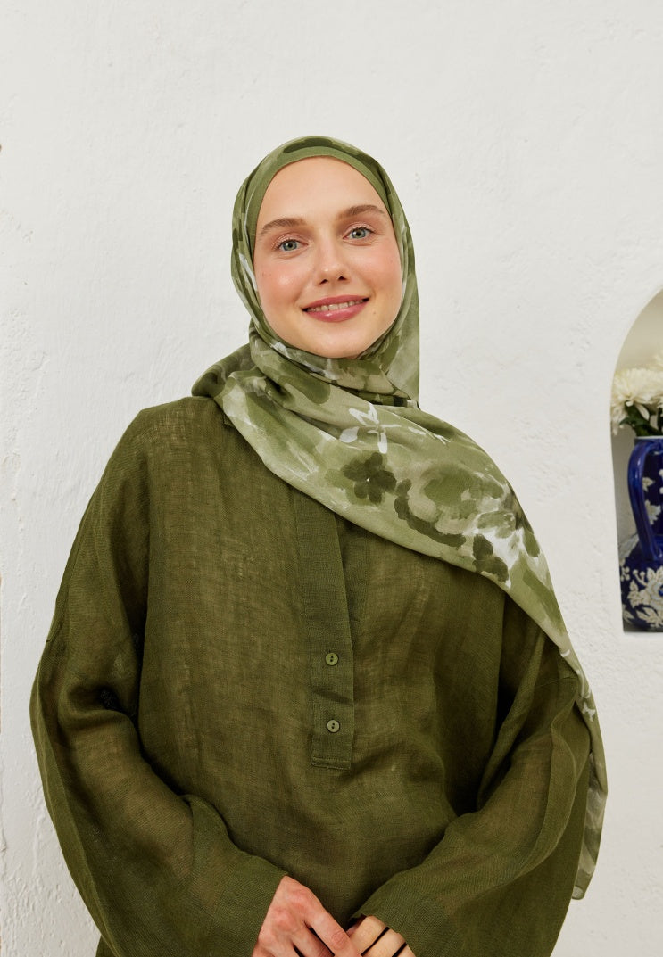LIZZY PATTERN RAMI HIJAB KHAKI