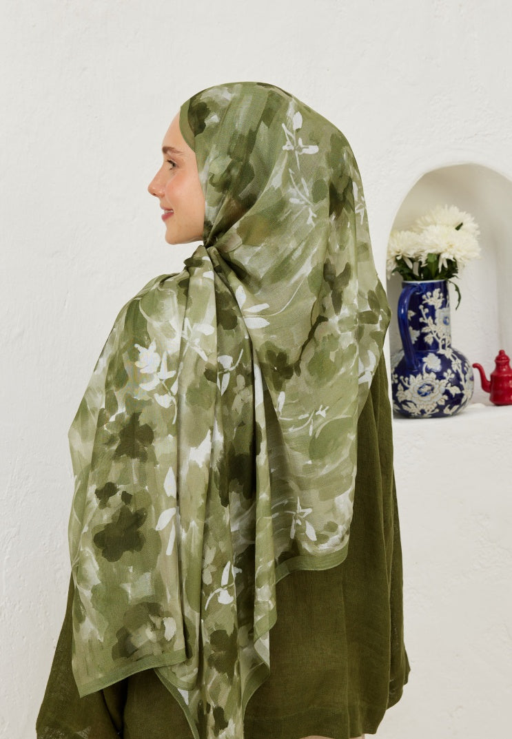 LIZZY PATTERN RAMI HIJAB KHAKI