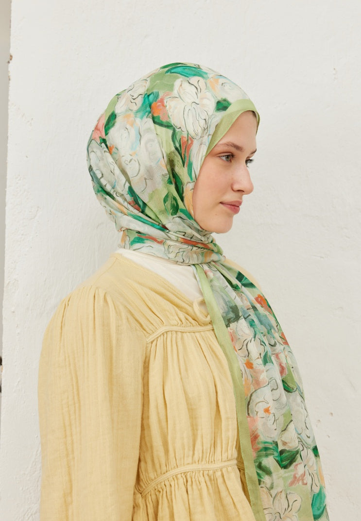 LINDA PATTERN RAMI HIJAB LIGHT GREEN
