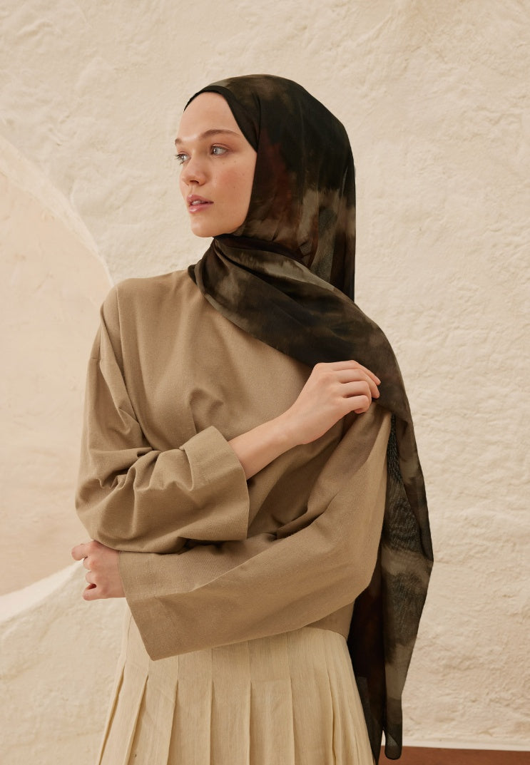 BATIK PATTERN RAMI HIJAB BROWN