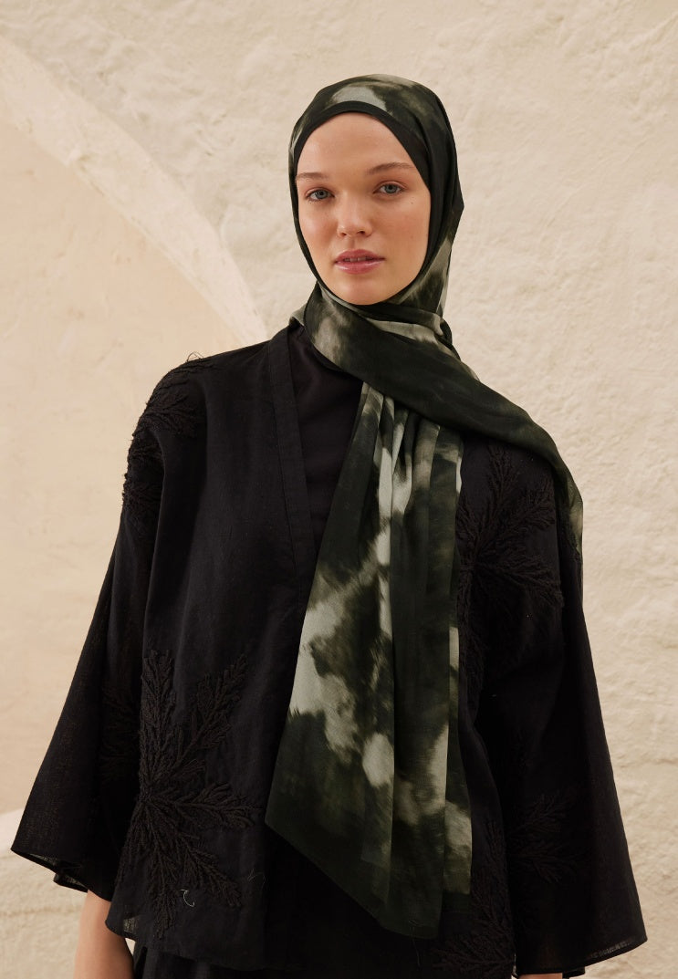BATIK PATTERN RAMI HIJAB ANTHRACITE