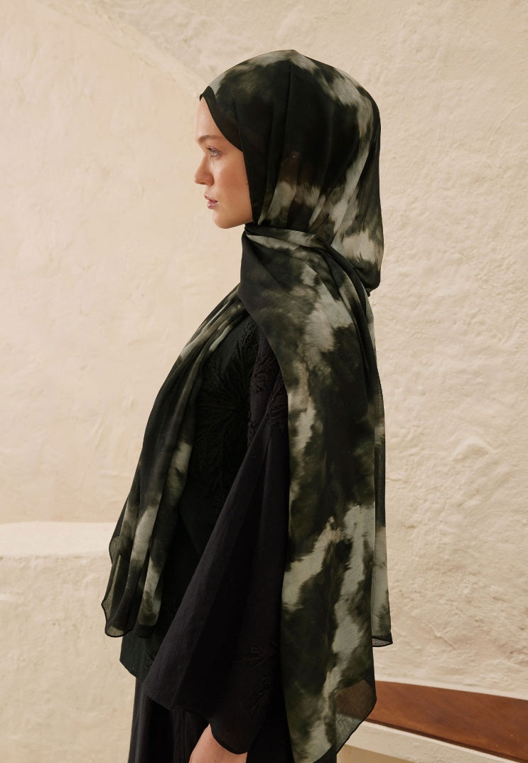 BATIK PATTERN RAMI HIJAB ANTHRACITE