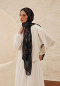 DARK GARDEN PATTERNED RAMI HIJAB ROSE