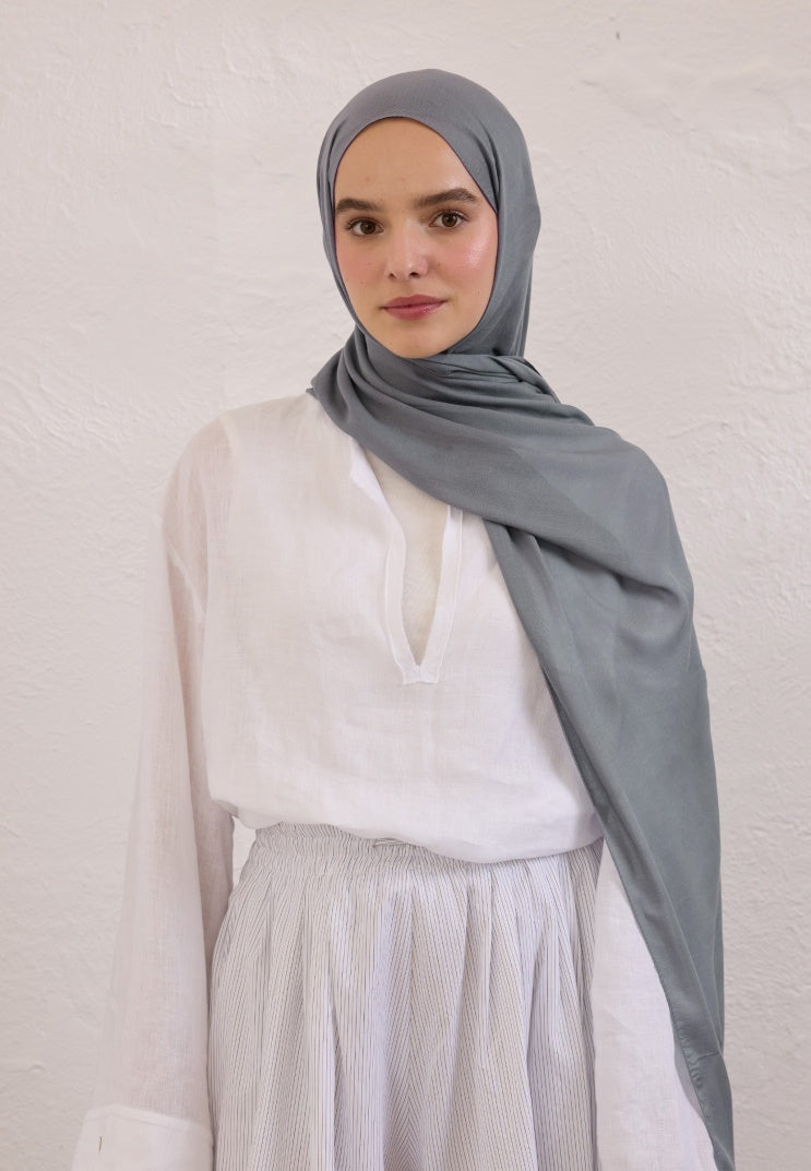 SOFT VISCOSE HIJAB BLUE-GREY