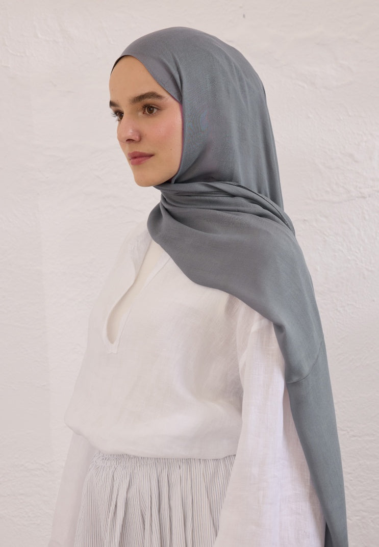 SOFT VISCOSE HIJAB BLUE-GREY