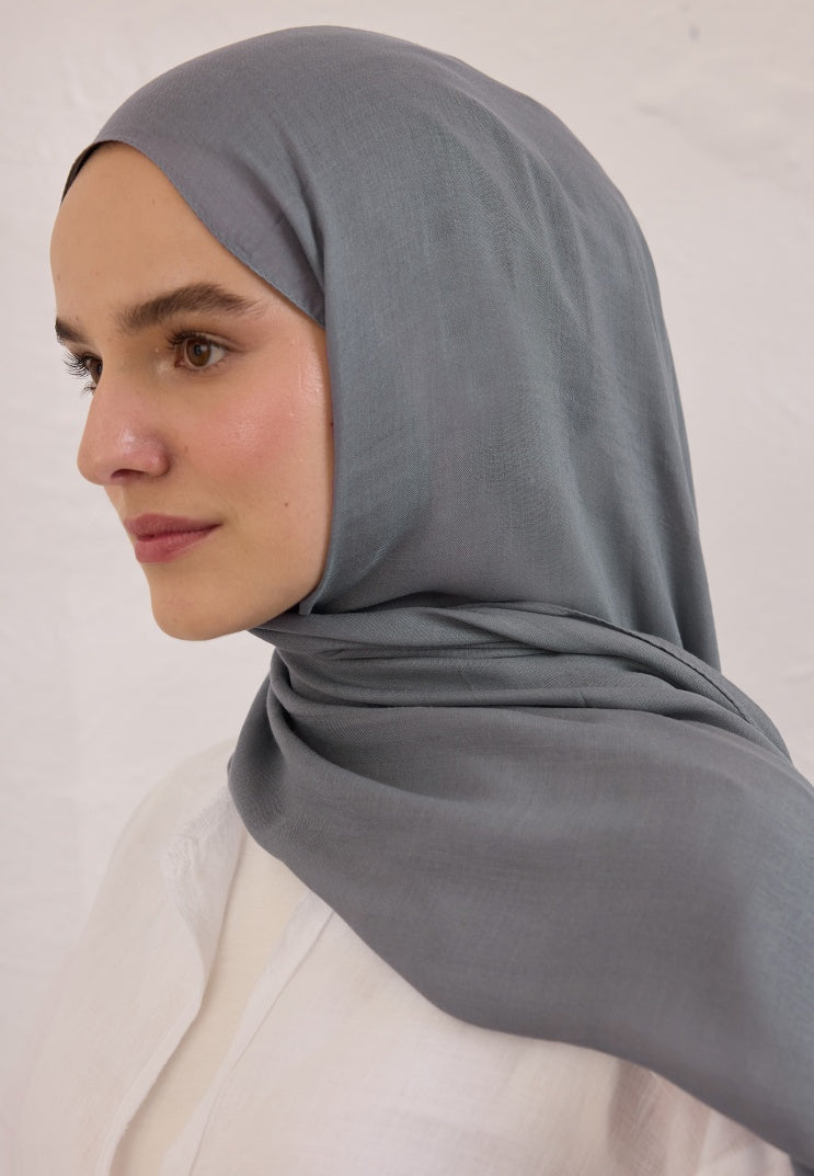 SOFT VISCOSE HIJAB BLUE-GREY