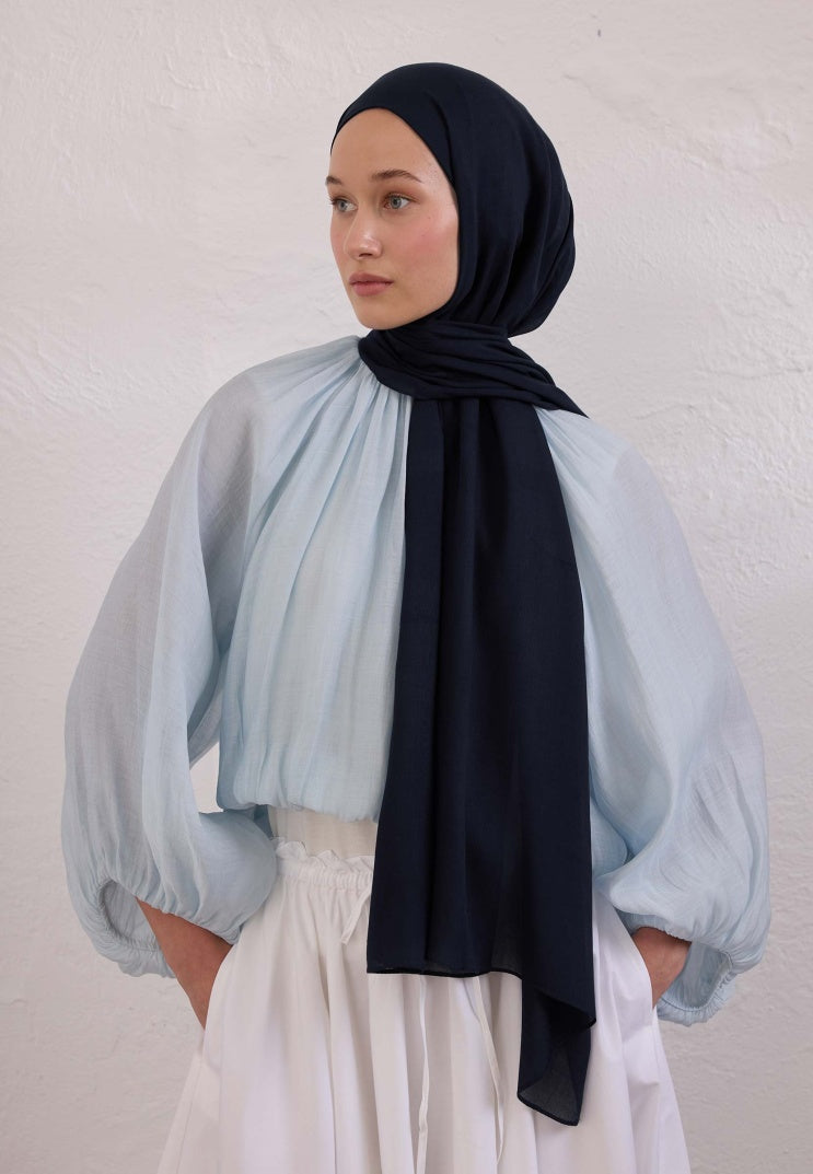 SOFT VISCOSE HIJAB NAVY BLUE