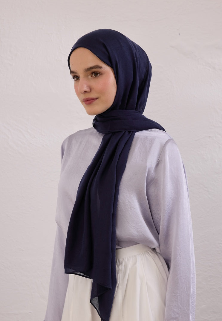 SOFT VISCOSE HIJAB DARK NAVY BLUE