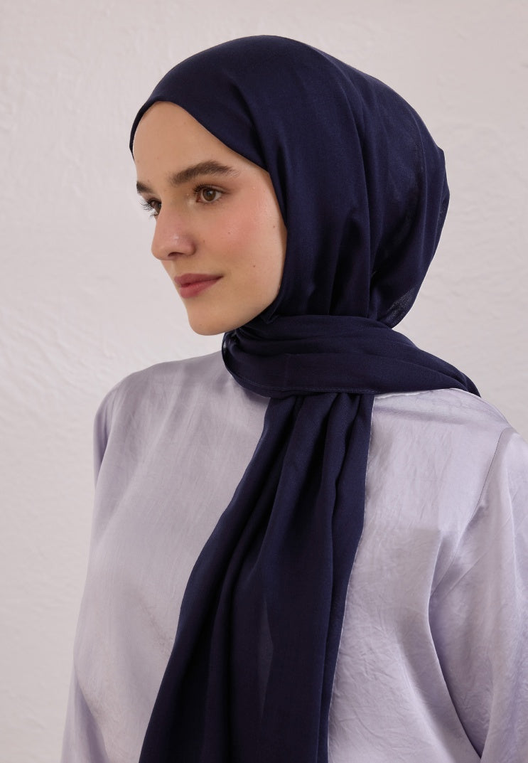 SOFT VISCOSE HIJAB DARK NAVY BLUE