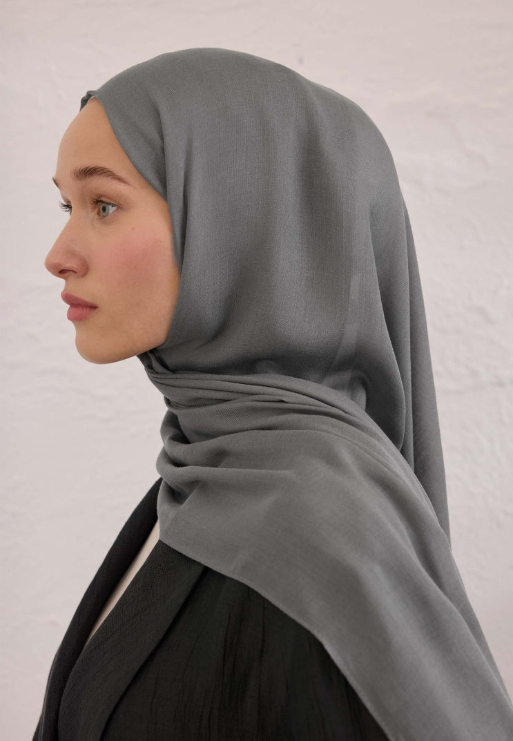 SOFT VISCOSE HIJAB DARK GRAY