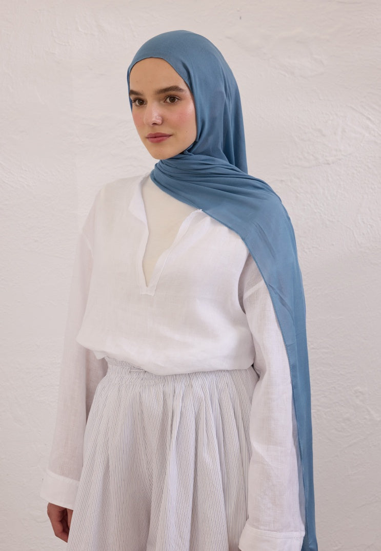 SOFT VISCOSE HIJAB DENIM BLUE