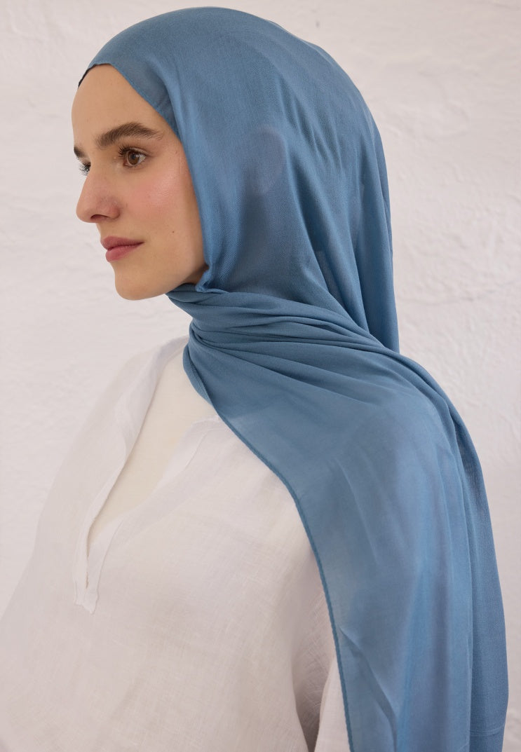 SOFT VISCOSE HIJAB DENIM BLUE