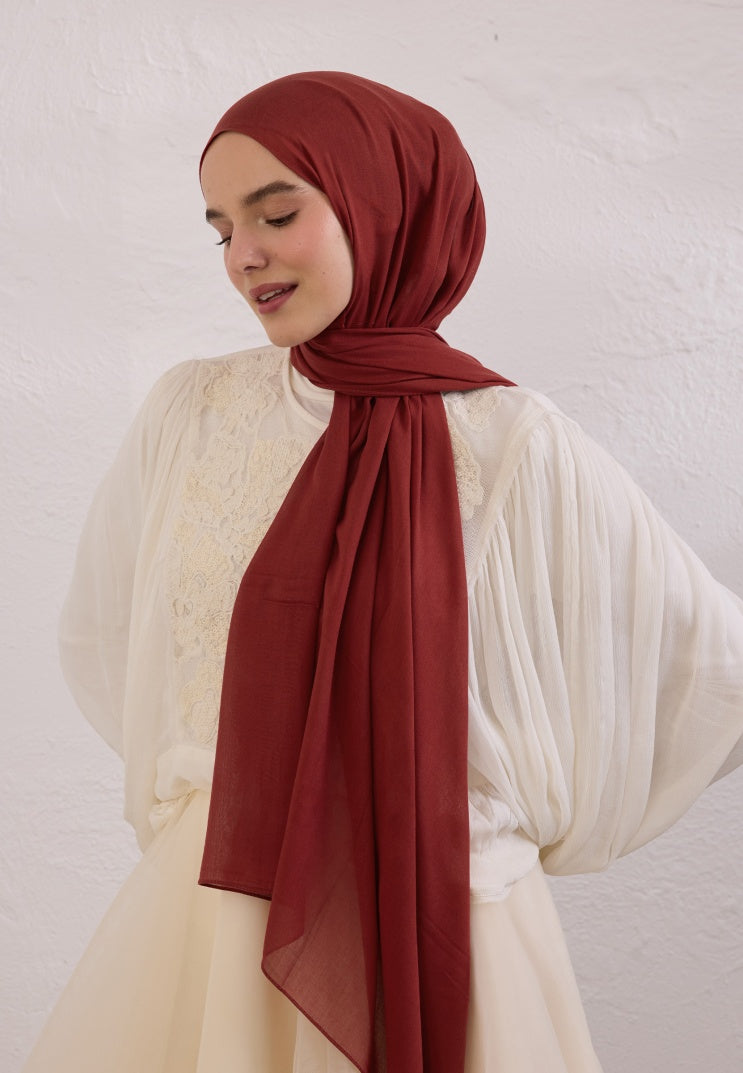 SOFT VISCOSE HIJAB RED