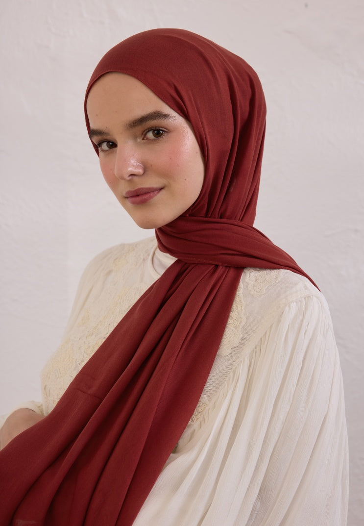 SOFT VISCOSE HIJAB RED