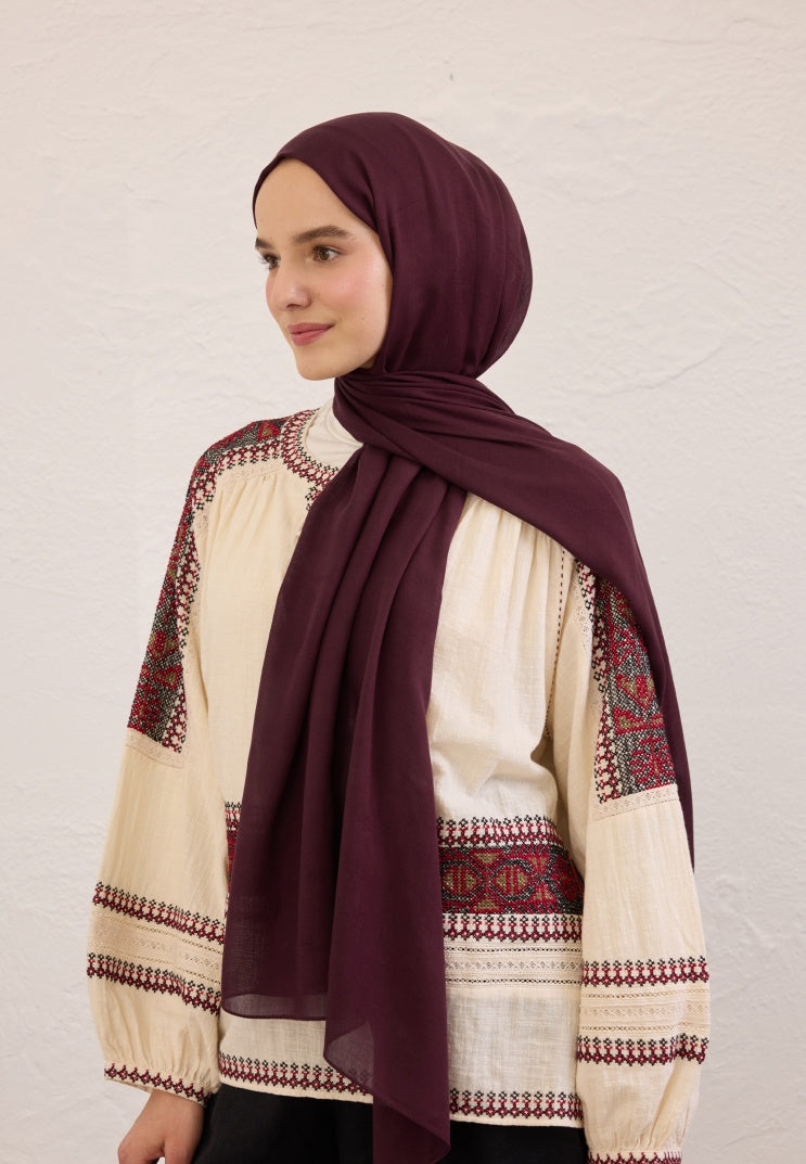 SOFT VISCOSE HIJAB PLUM ROT