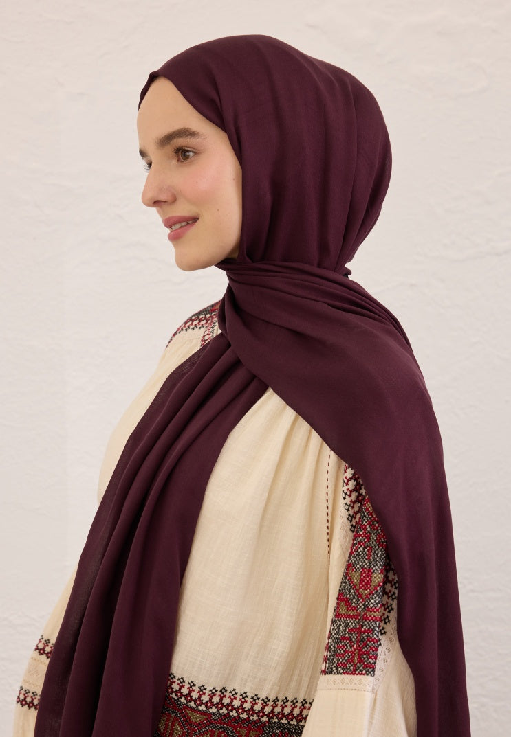 SOFT VISCOSE HIJAB PLUM ROT