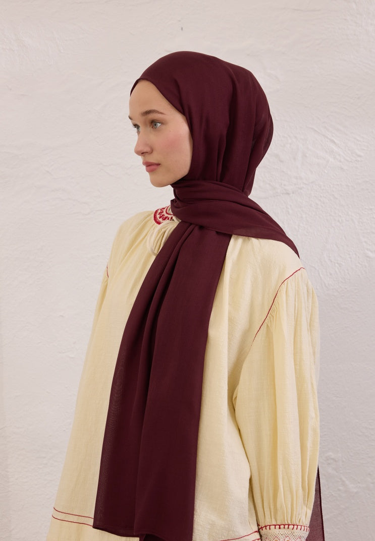 SOFT VISCOSE HIJAB CLARET RED