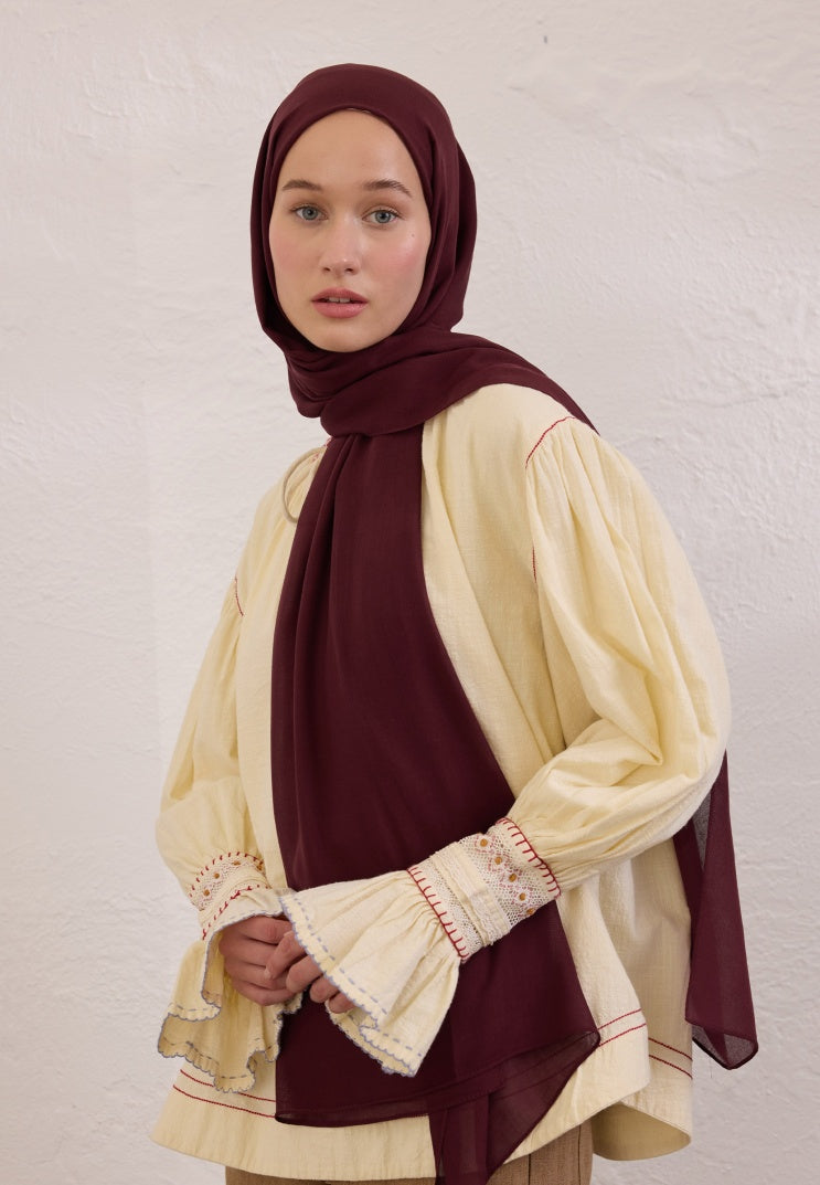 SOFT VISCOSE HIJAB CLARET RED