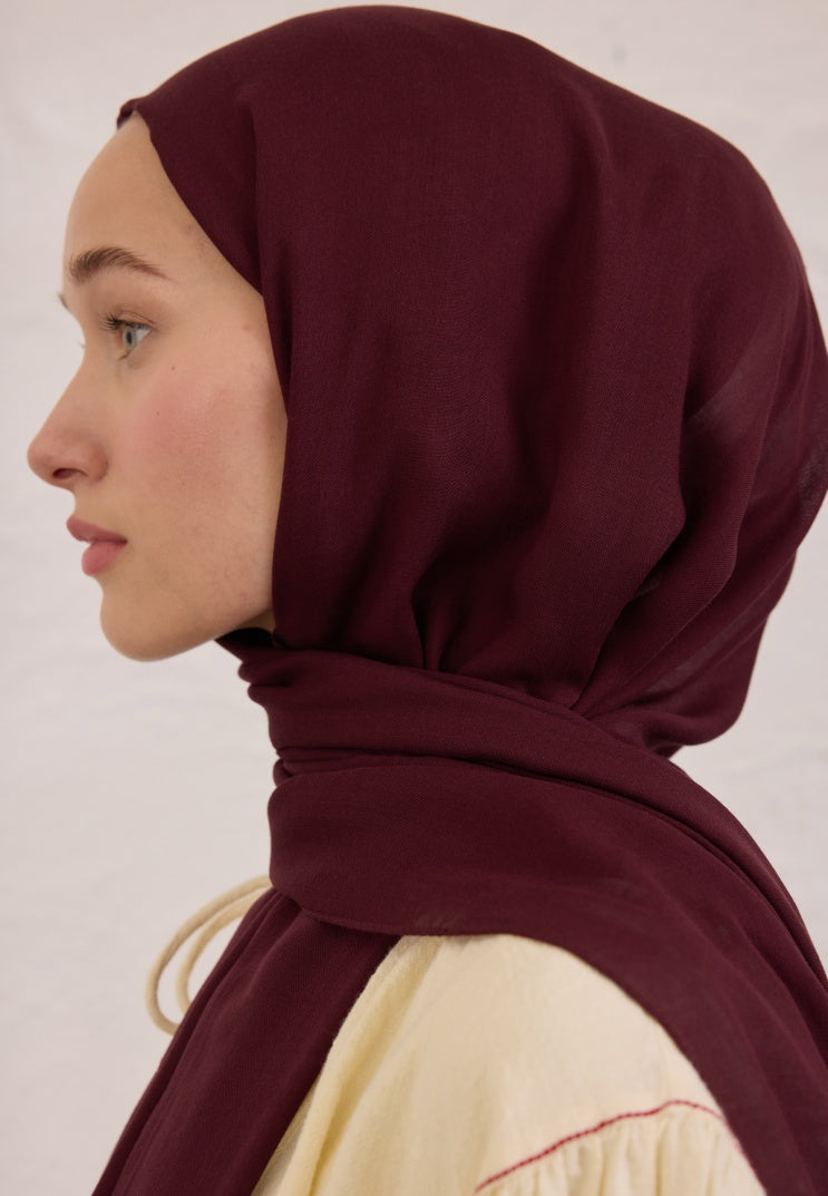 SOFT VISCOSE HIJAB CLARET RED