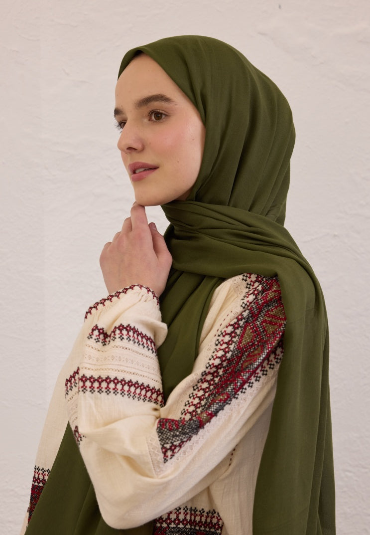 SOFT VISCOSE HIJAB MILITARY KHAKI
