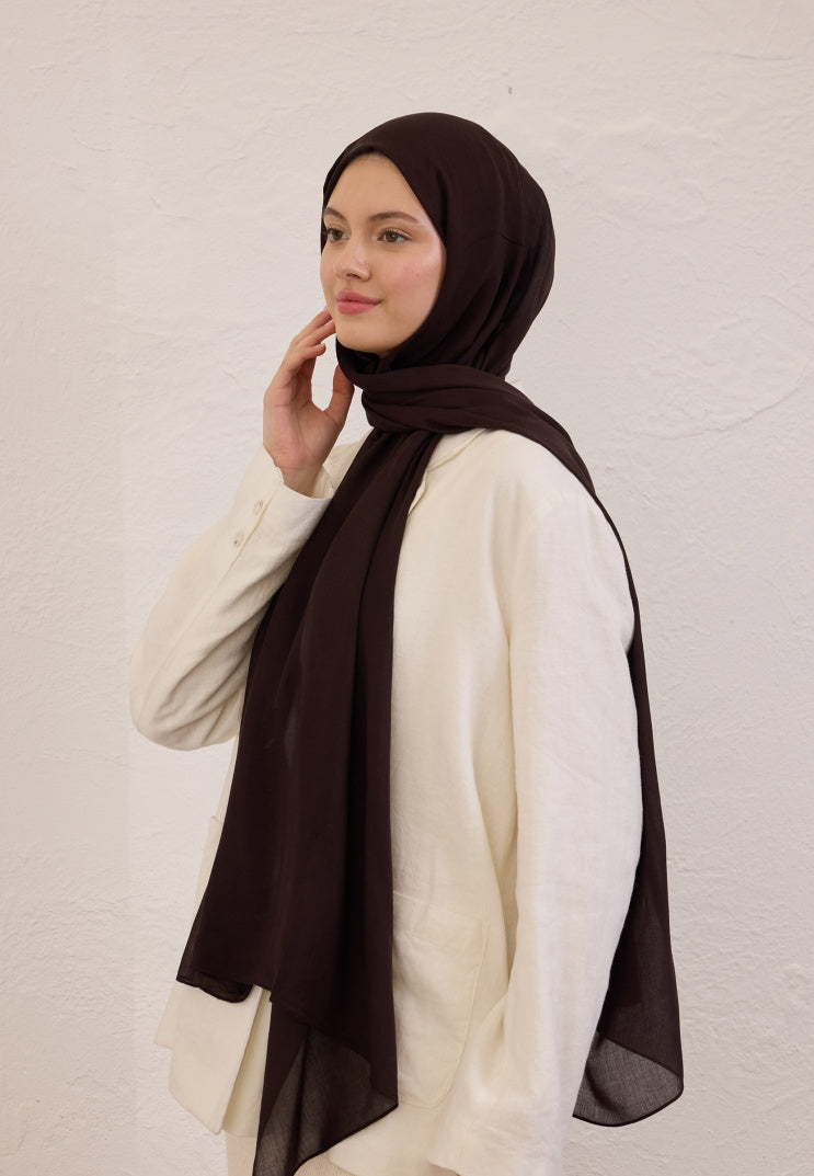 SOFT VISCOSE HIJAB HOT AUBERGINE